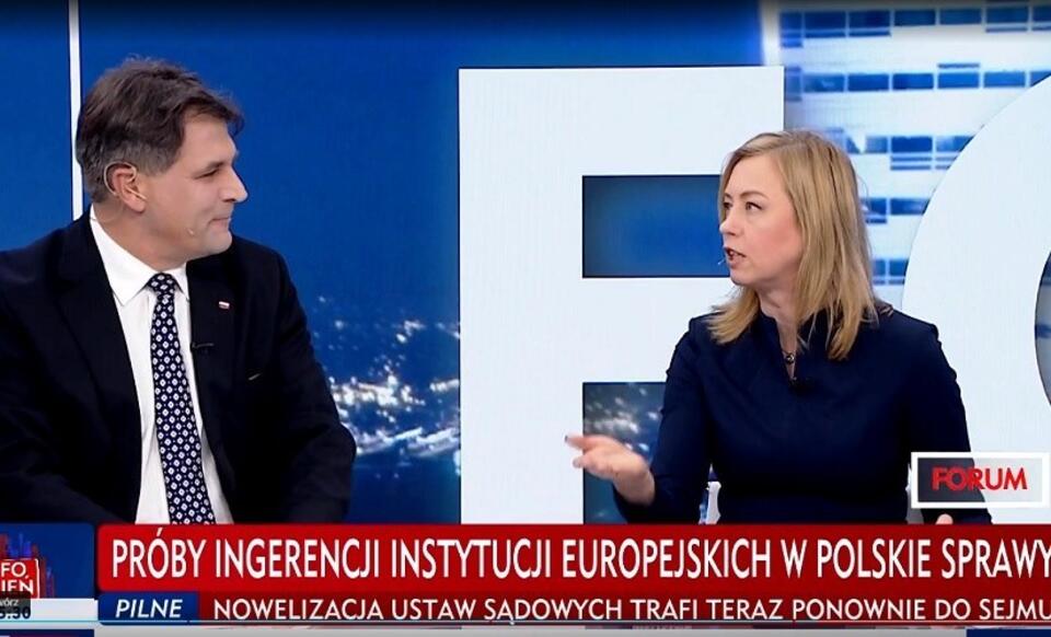Piotr Kaleta i Hanna Gill-Piątek / autor: Screen/TVP Info