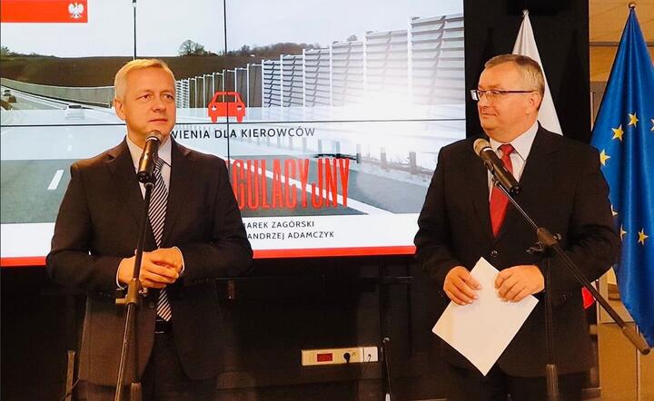 Marek Zagórski, minister cyfryzacji i Andrzej Adamczyk, minister infrastruktury / autor: Twitter: Ministerstwo Cyfryzacji