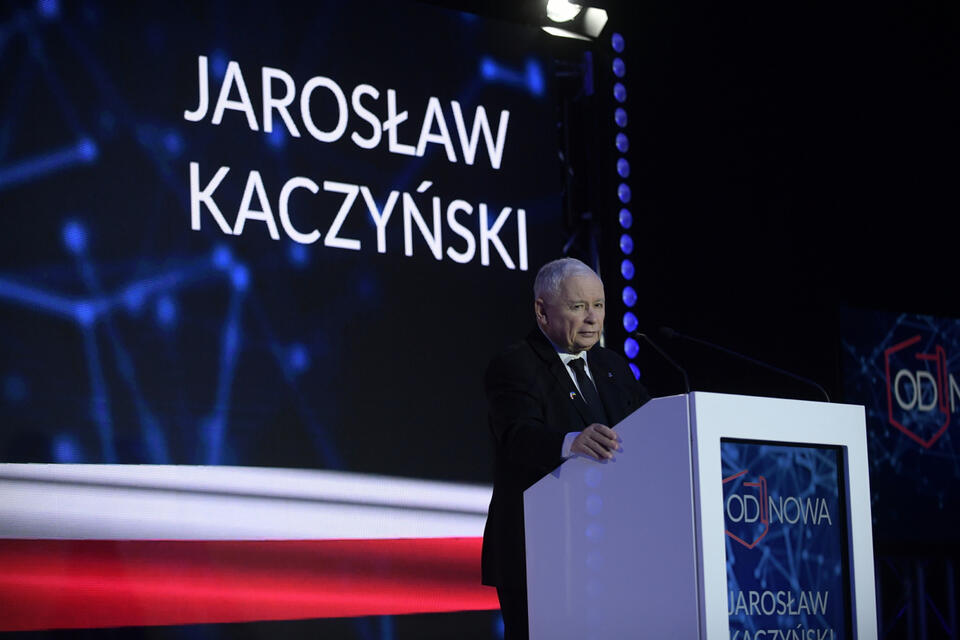 Prezes Jarosław Kaczyński  / autor: PAP/Marcin Obara