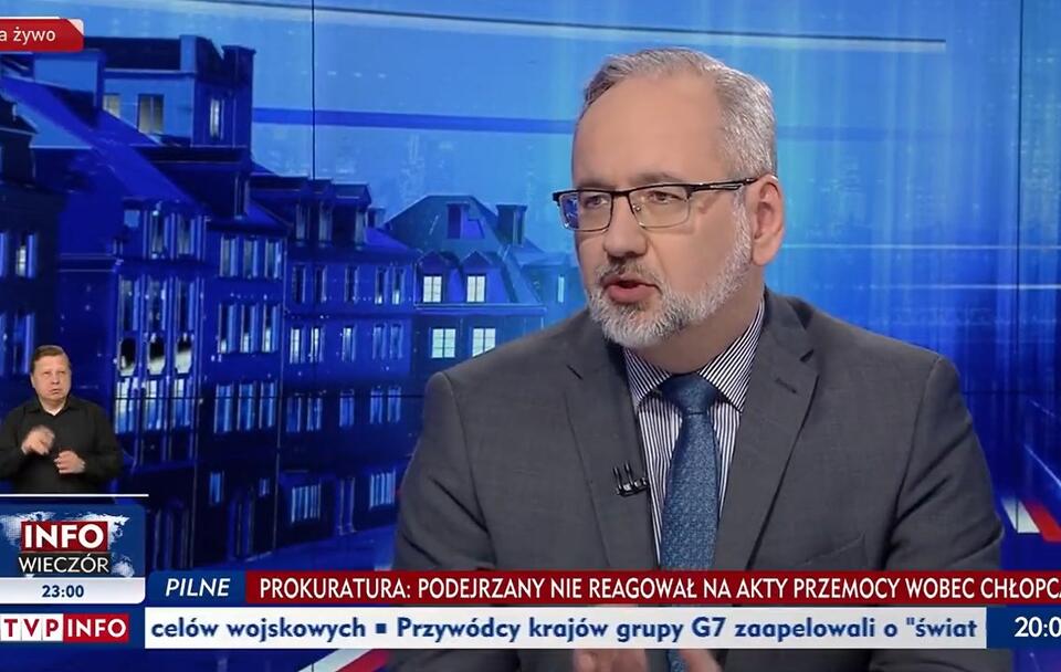 Minister Adam Niedzielski / autor: wPolityce.pl/TVP Info (screenshot)