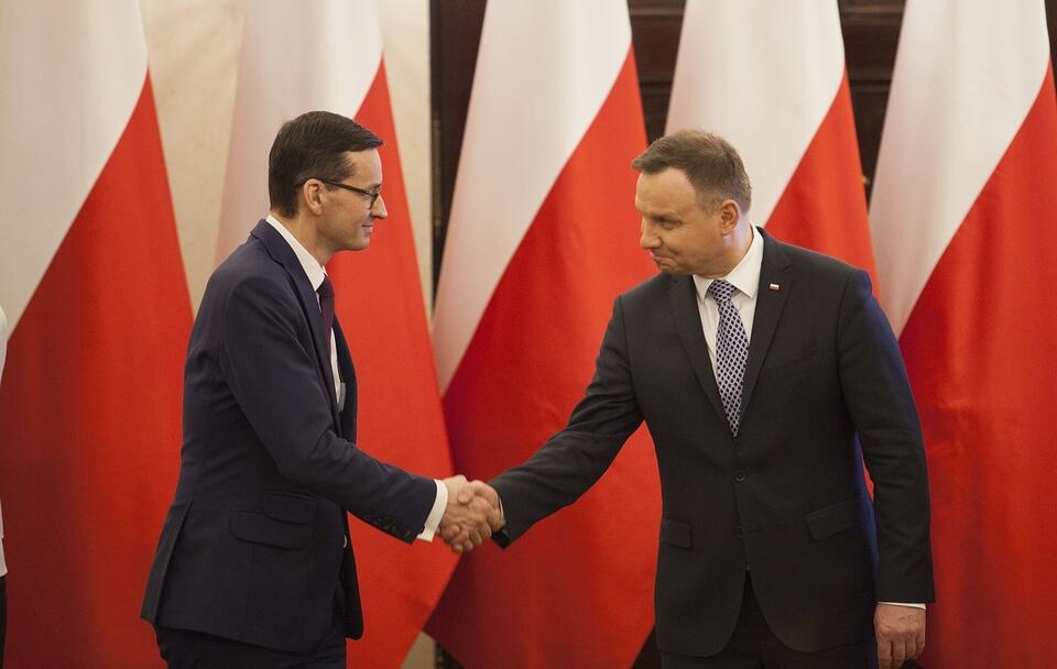 Mateusz Morawiecki i Andrzej Duda / autor: Fratria