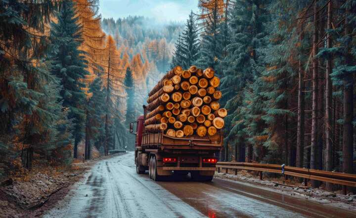 Ponad jedna trzecia nieprzetworzonego drewna z polskich lasów jest wywożona do Niemiec. / autor: Freepik