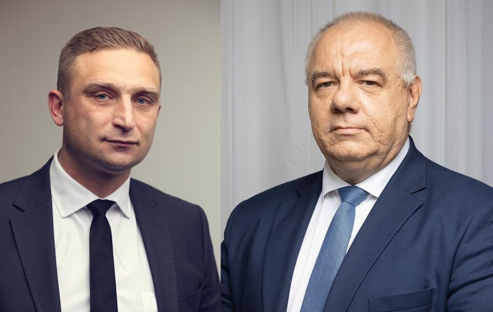Robert Bąkiewicz (L) i Jacek Sasin (P) / autor: Fratria
