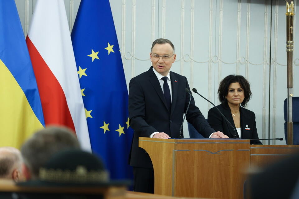 Prezydent Andrzej Duda w Senacie  / autor:  PAP/Leszek Szymański