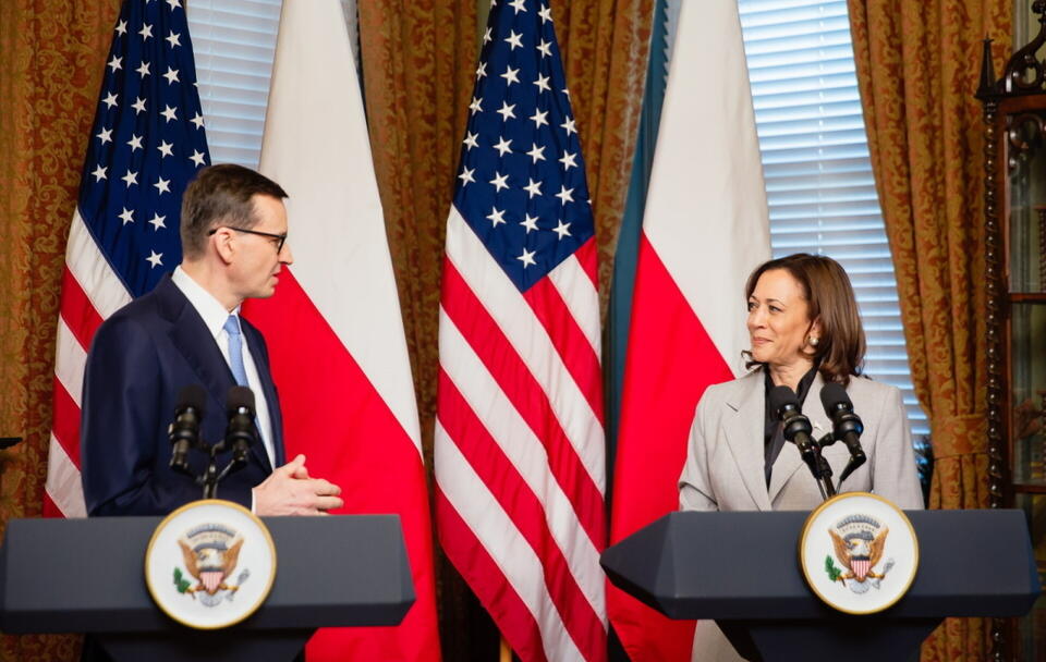 Mateusz Morawiecki, Kamala Harris / autor: PAP/Krystian Maj/KPRM