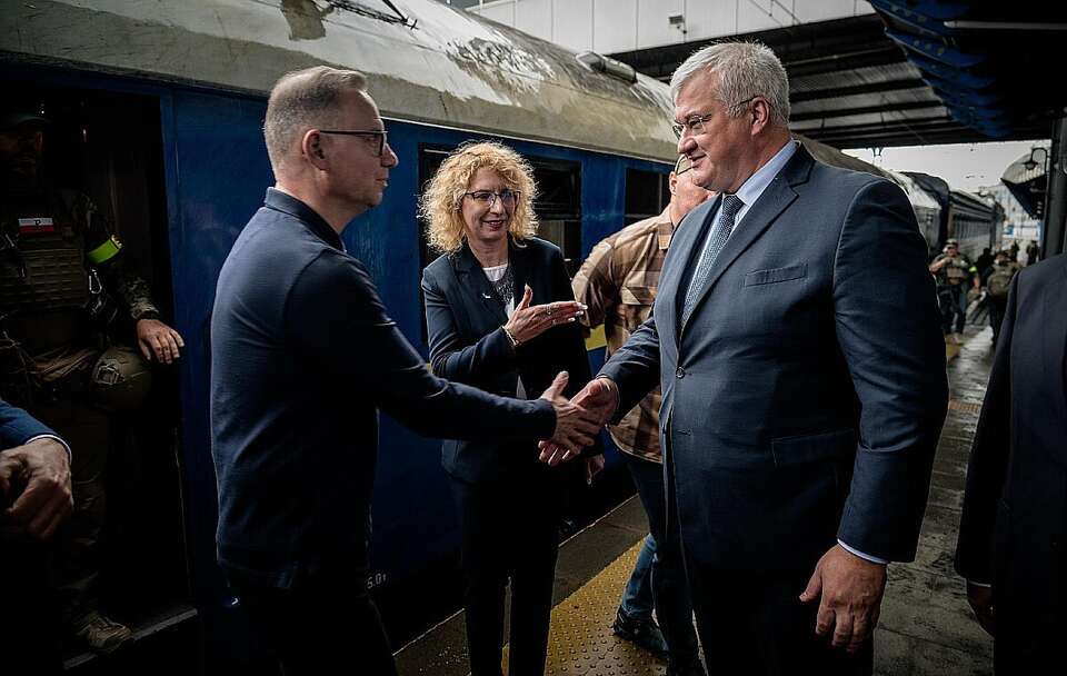 Andrzej Duda i Andrij Sybiha / autor: X/@andrii_sybiha