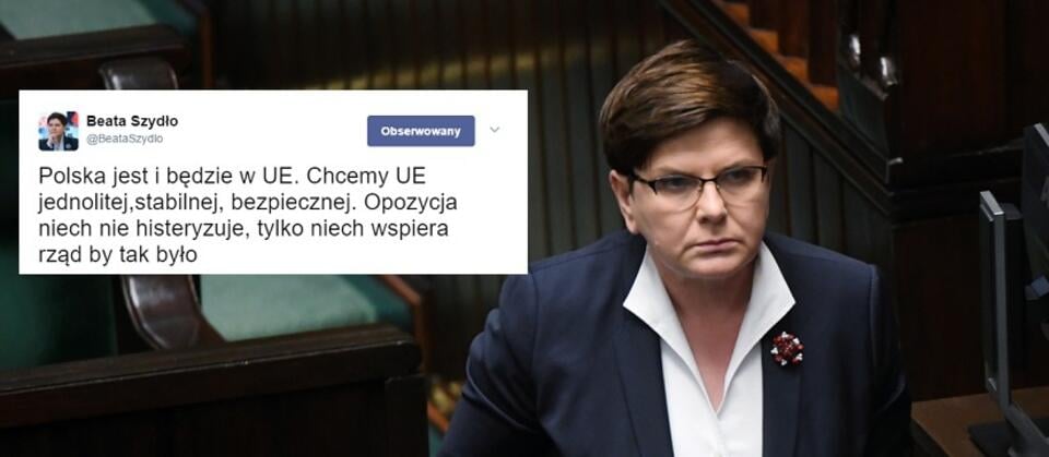 autor: PAP/Bartłomiej Zborowski, Twitter/Beata Szydło