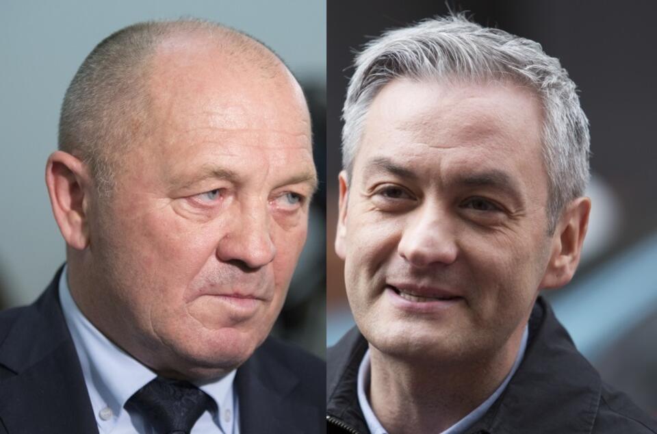 Marek Sawicki (PSL); Robert Biedroń (Lewica) / autor: Fratria