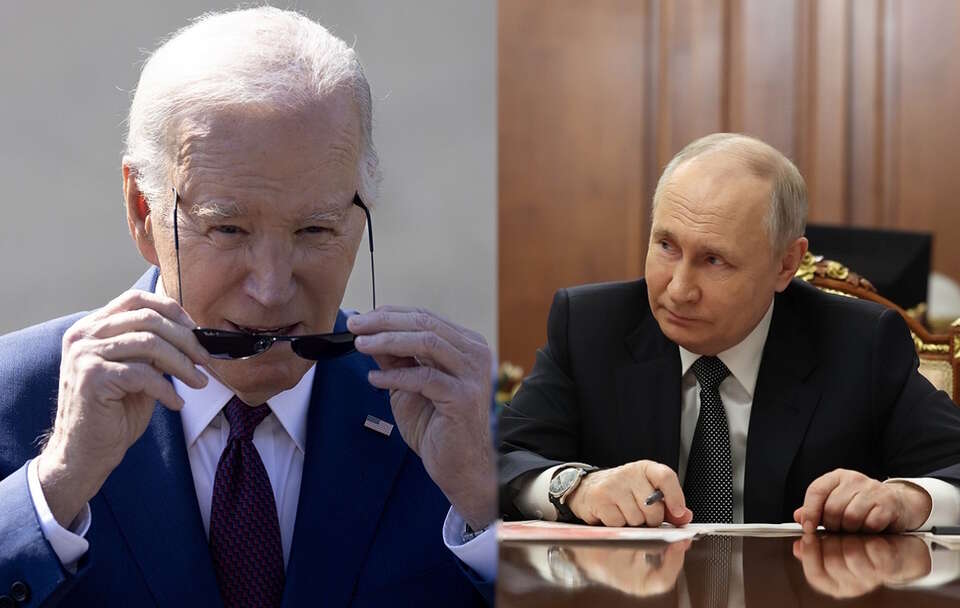 Prezydent USA Joe Biden i rosyjski dyktator Władimir Putin / autor: PAP/EPA; 	PAP/EPA/ALEXANDER KAZAKOV/SPUTNIK/KREMLIN POOL