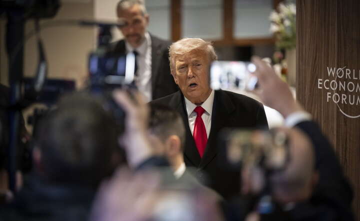 Prezydent USA Donald Trump na Światowym Forum Ekonomicznym w Davos / autor: PAP/ EPA/GIAN EHRENZELLER