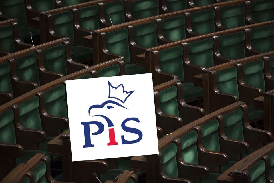 Sala Posiedzeń Sejmu  i logo PiS / autor: Fratria/pis.org.pl