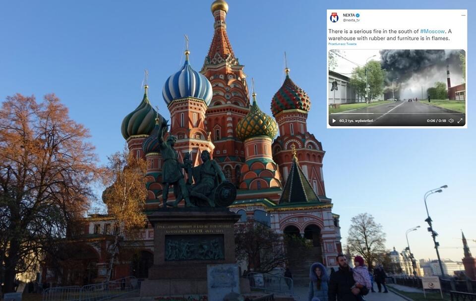Cerkiew Wasyla Błogosławionego w Moskwie; screen Twitter / autor: Fratria; Twitter/Nexta (screenshot)