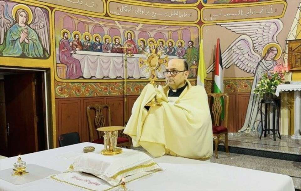 O. Gabriel Romanelli, proboszcz parafii w Gazie   / autor: P. Romanelli