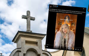 Piosenkarka Luna znalazła się w centrum uwagi po tym, jak na Tik-Toku opublikowała nagranie, na którym tańczy w kościele przed obrazem Jezusa ubrana w stylizację eksponującą nagie pośladki. / autor: Fratria/X