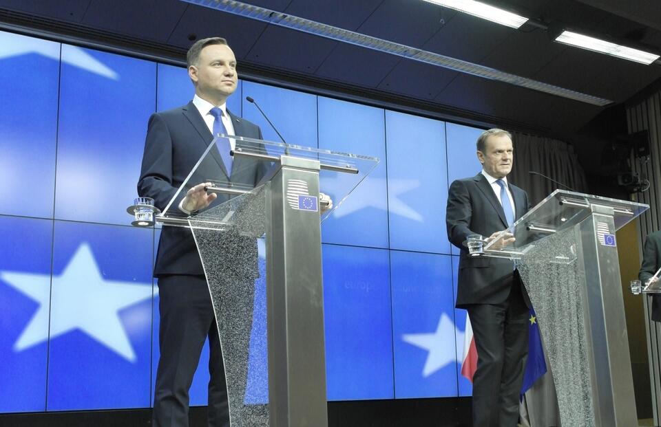 Prezydent Andrzej Duda i Donald Tusk / autor: Fratria