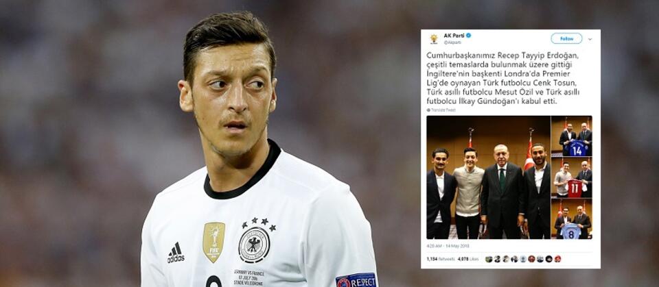 Mesut Oezil / autor: AP/EPA/GUILLAUME HORCAJUELO; Twitter/AKP