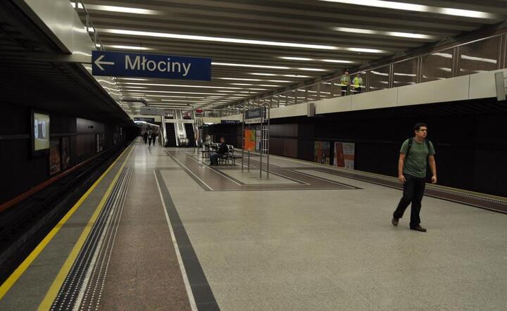 Peron stacji metra Wilanowska, fot. materiały Metro warszawskie sp. z o.o.