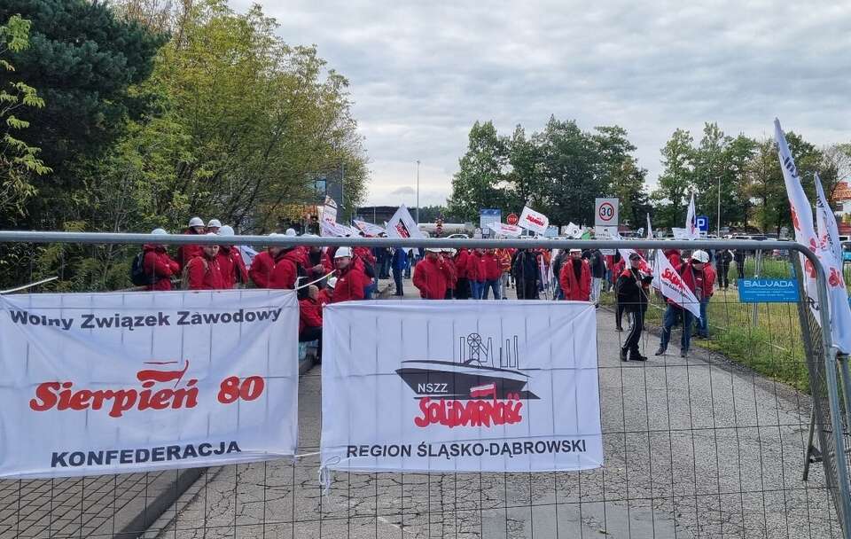 Blokada terminala w Sławkowie / autor: Krajowa Sekcja Hutnictwa NSZZ "Solidarność"