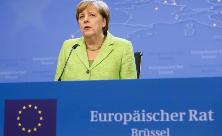 Kanclerz Angela Merkel na konferencji prasowej w Brukseli, fot. PAP/ EPA/STEPHANIE LECOCQ 