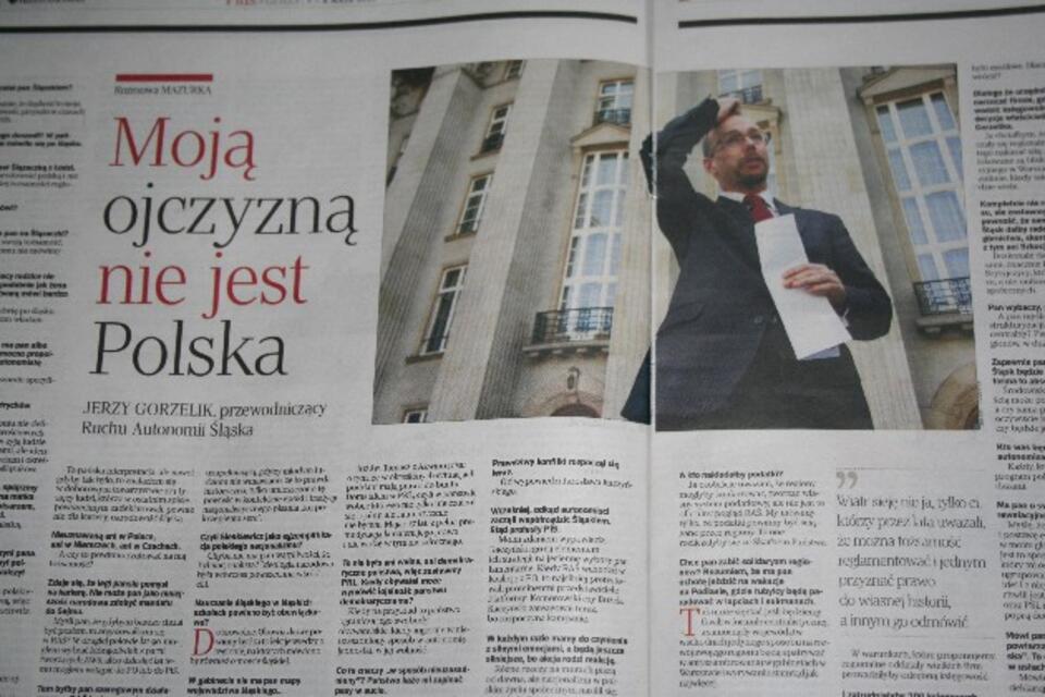 Lider RAŚ Jerzy Gorzelik głosi poglądy sprzeczne z najbardziej elementarną racją stanu, co nie przeszkadza Platformie - partii, która wciągnęła RAŚ do współrządzenia Śląskiem  