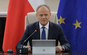 Na zdjęciu Donald Tusk w KPRM / autor: PAP/Paweł Supernak