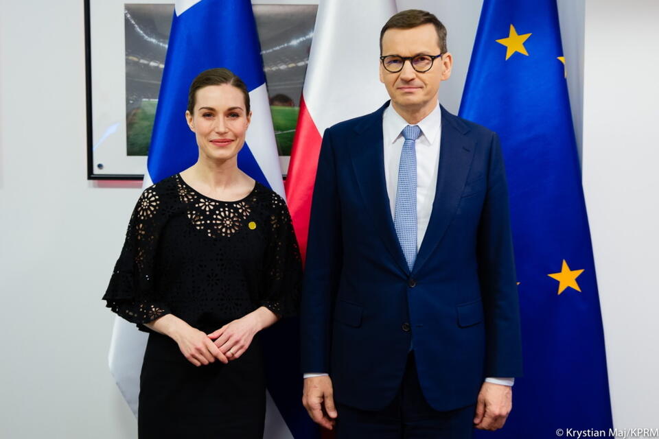 Premier Finlandii Sanna Marin i premier Polski Mateusz Morawiecki  / autor: Krystian Maj/KPRM