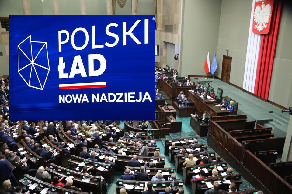 Szereg ustaw z Polskiego Ładu uchwalonych w Sejmie / autor: PAP/Wojciech Olkuśnik