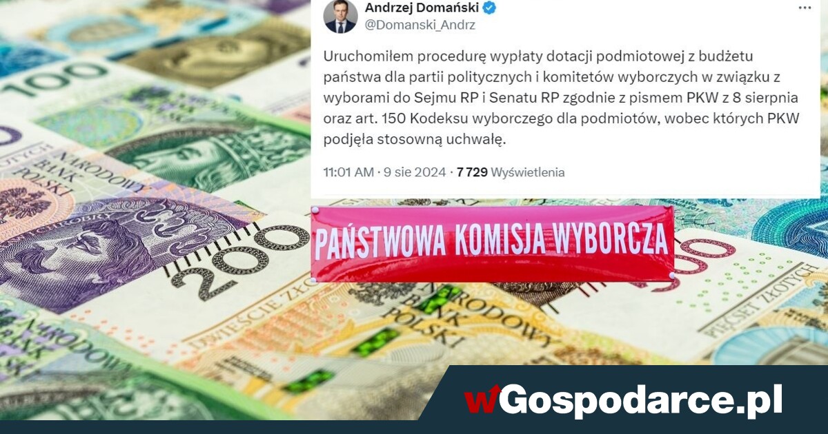 Pieniądze dla wszystkich partii, prócz PiS. "Uruchamiam wypłatę"