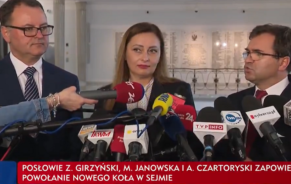 Arkadiusz Czartoryski/Małgorzata Janowska/Zbigniew Girzyński / autor: screenshot TVP INFO