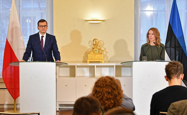 premier Mateusz Morawiecki i premier Estonii Kaja Kallas / autor: fotoserwis PAP