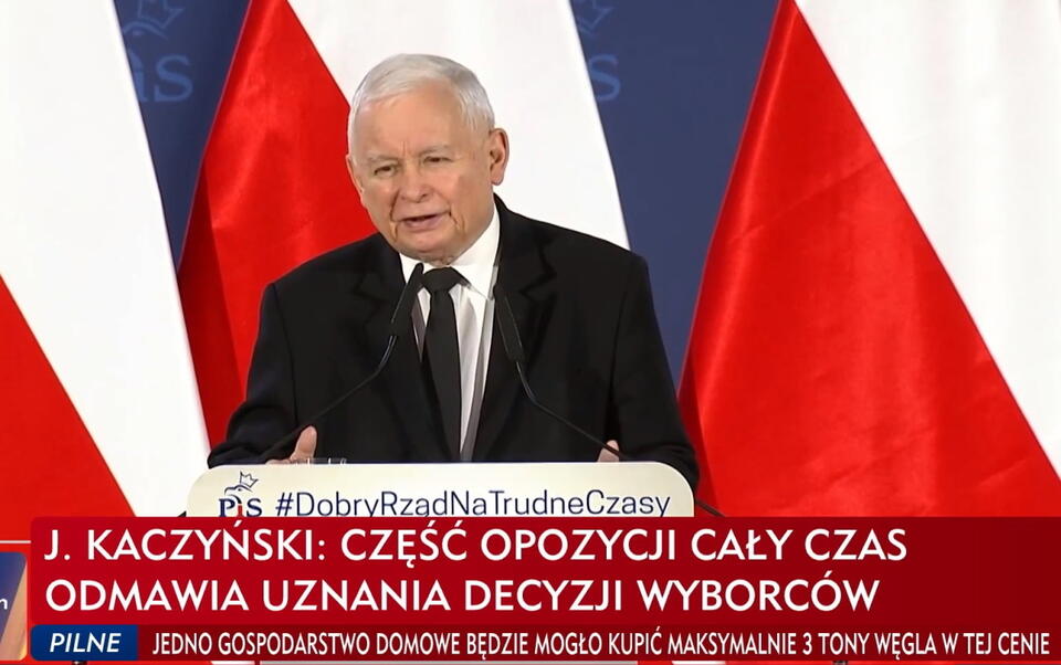 Jarosław Kaczyński / autor: screenshot/TVP Info