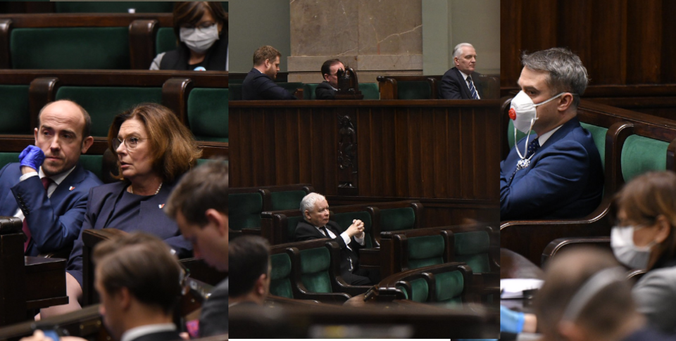 Posiedzenie parlamentu w czasach koronawirusa. / autor: Kancelaria Sejmu / Łukasz Błasikiewicz