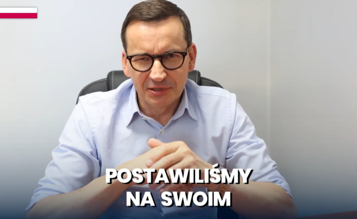 Premier Mateusz Morawiecki / autor: Screen/Facebook