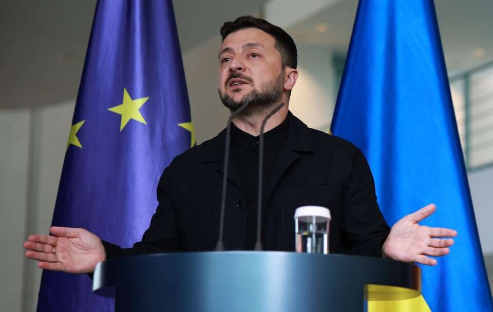 Wołodymyr Zełenski  / autor: PAP/EPA/CLEMENS BILAN