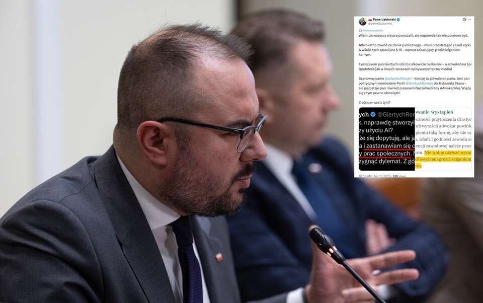 Poseł Paweł Jabłoński na posiedzeniu sejmowej komisji / autor: Fratria 