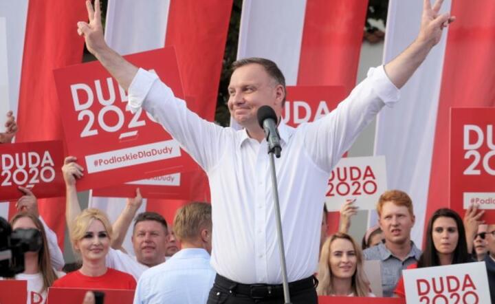 Andrzej Duda podczas spotkania z wyborcami w Białymstoku, 20 bm / autor: PAP/Artur Reszko