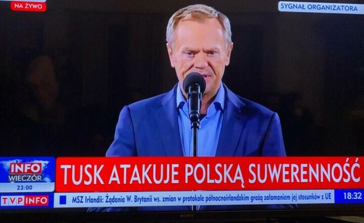 przewodniczący PO (p.o.) Donald Tusk / autor: wpolityce.pl/TVP