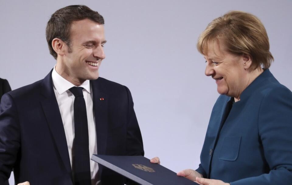 Emmanuel Macron, Angela Merkel / autor: PAP/EPA