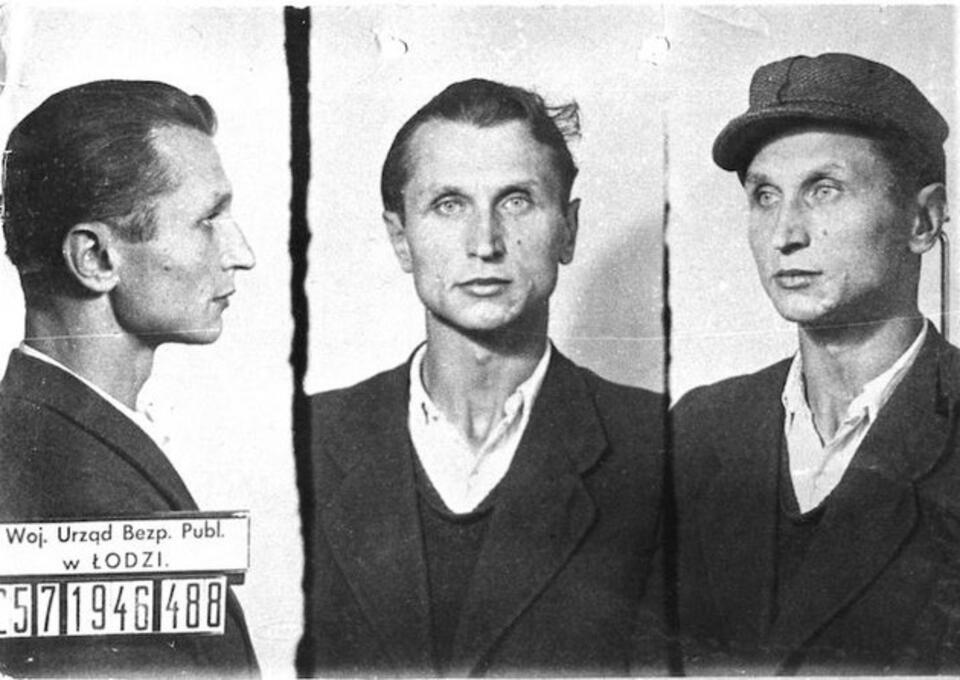 Stanisław "Warszyc" Sojczyński po aresztowaniu w 1946 r. Fot. Wikipedia