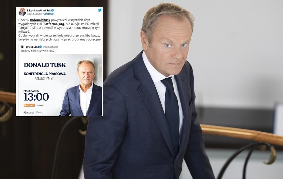 Donald Tusk / autor: Fratria/Twitter Szymon Szynkowski vel Sęk