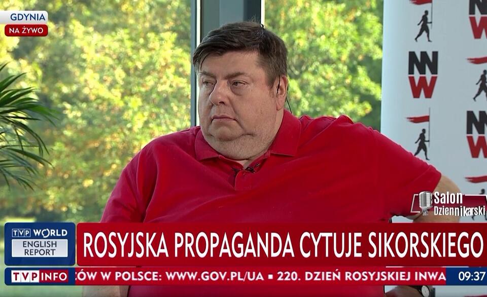 Piotr Semka w "Salonie Dziennikarskim" / autor: screenshot TVP Info