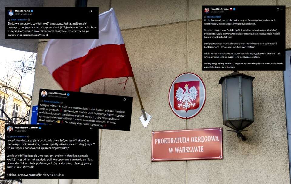 Burza w sieci po umorzeniu ws. "dwóch wież"! "Otwórzcie oczy!"