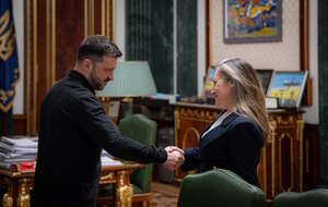 Chrystia Freeland i Wołodymyr Zełenski / autor: X/ Wołodymyr Zełenski