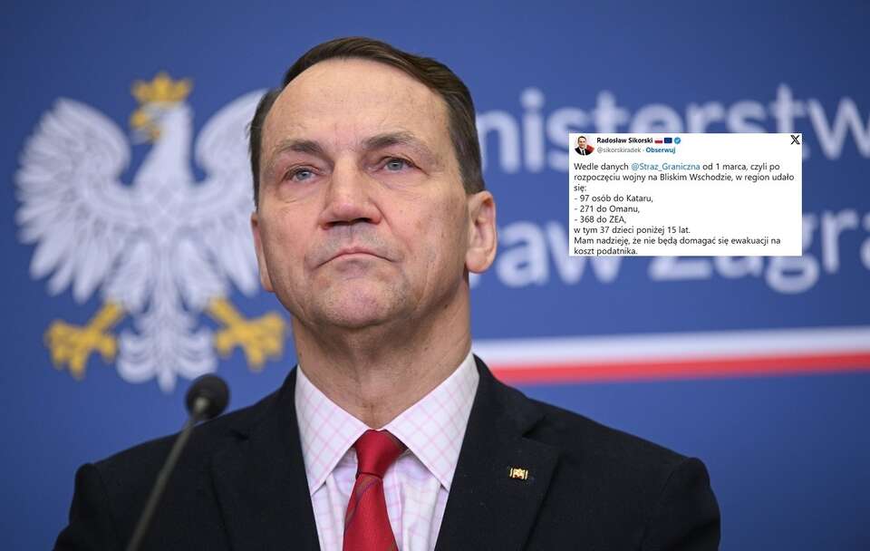 Radosław Sikorski / autor: PAP/Marcin Obara/X