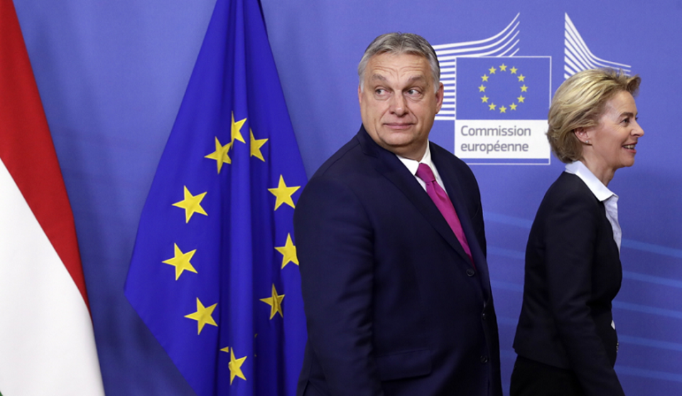 Premier Węgier Viktor Orban i szefowa KE Ursula Von der Leyen / autor: PAP/EPA