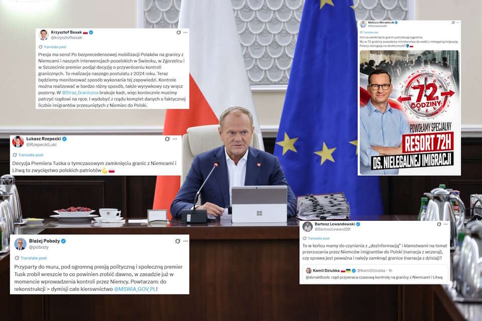 Tusk wprowadza czasowe kontrole graniczne. 