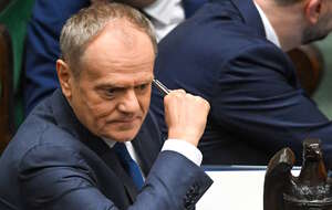 Na zdjęciu Donald Tusk w rządowej ławie w Sejmie / autor: PAP/Radek Pietruszka