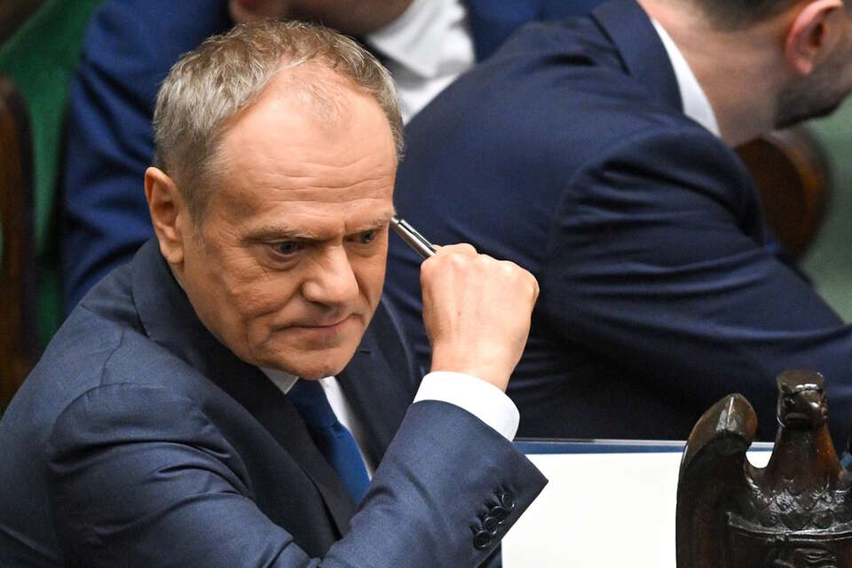 Na zdjęciu Donald Tusk w rządowej ławie w Sejmie / autor: PAP/Radek Pietruszka