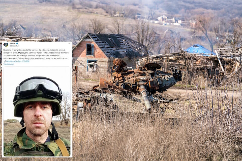 Ukraina, zniszczony czolg / autor: Fratria / twitter.com/Bielsat_pl