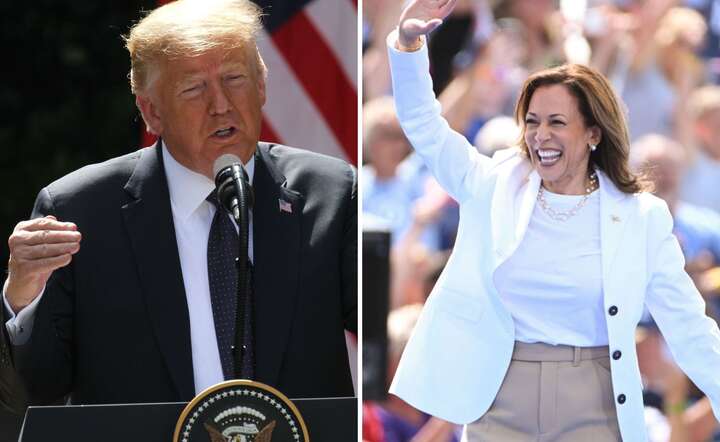 Donald Trump i Kamala Harris / autor: Fratria//CRAIG LASSIG/EPA/PAP